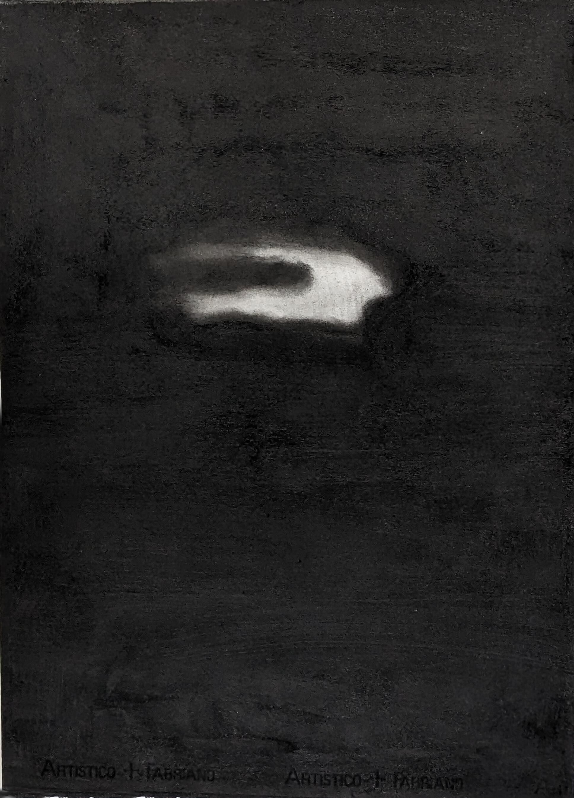 Drawing lonely white cloud and the ocean