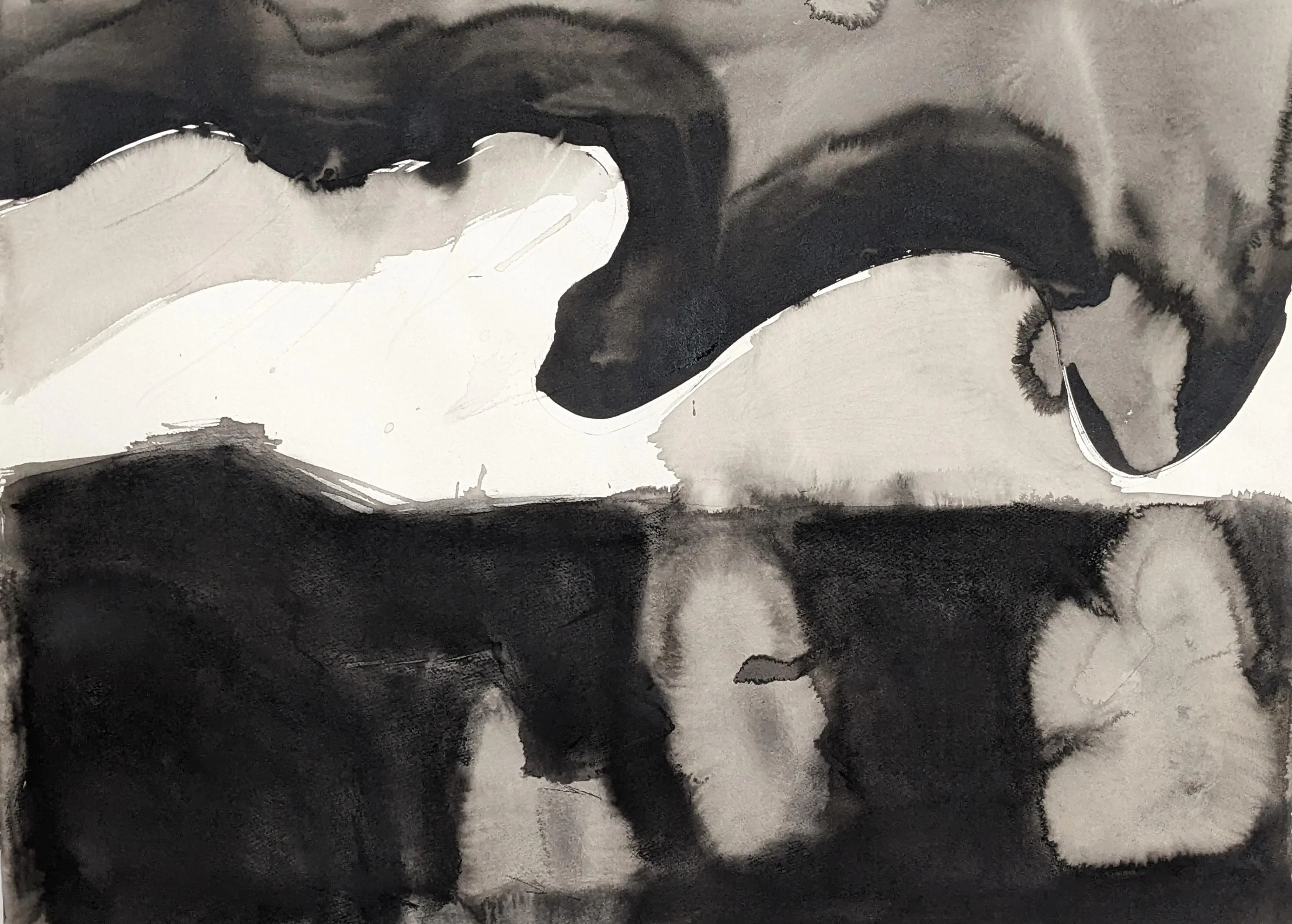 Drawing an ink landscape 2