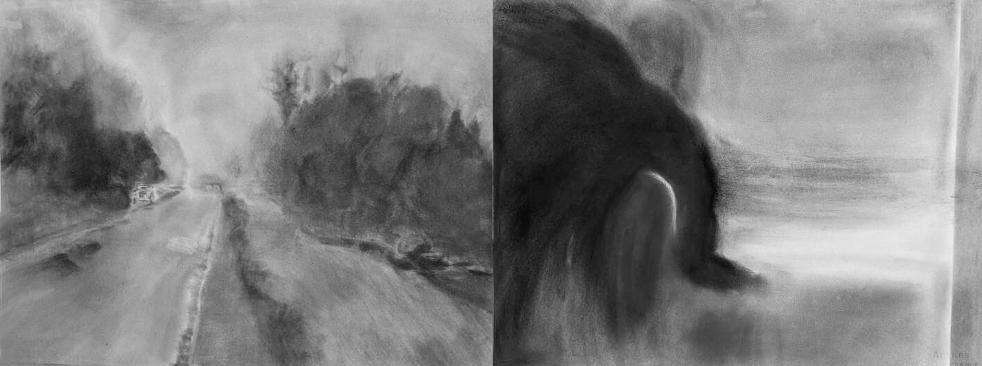 Drawing softly around Ash Island 2 parts
