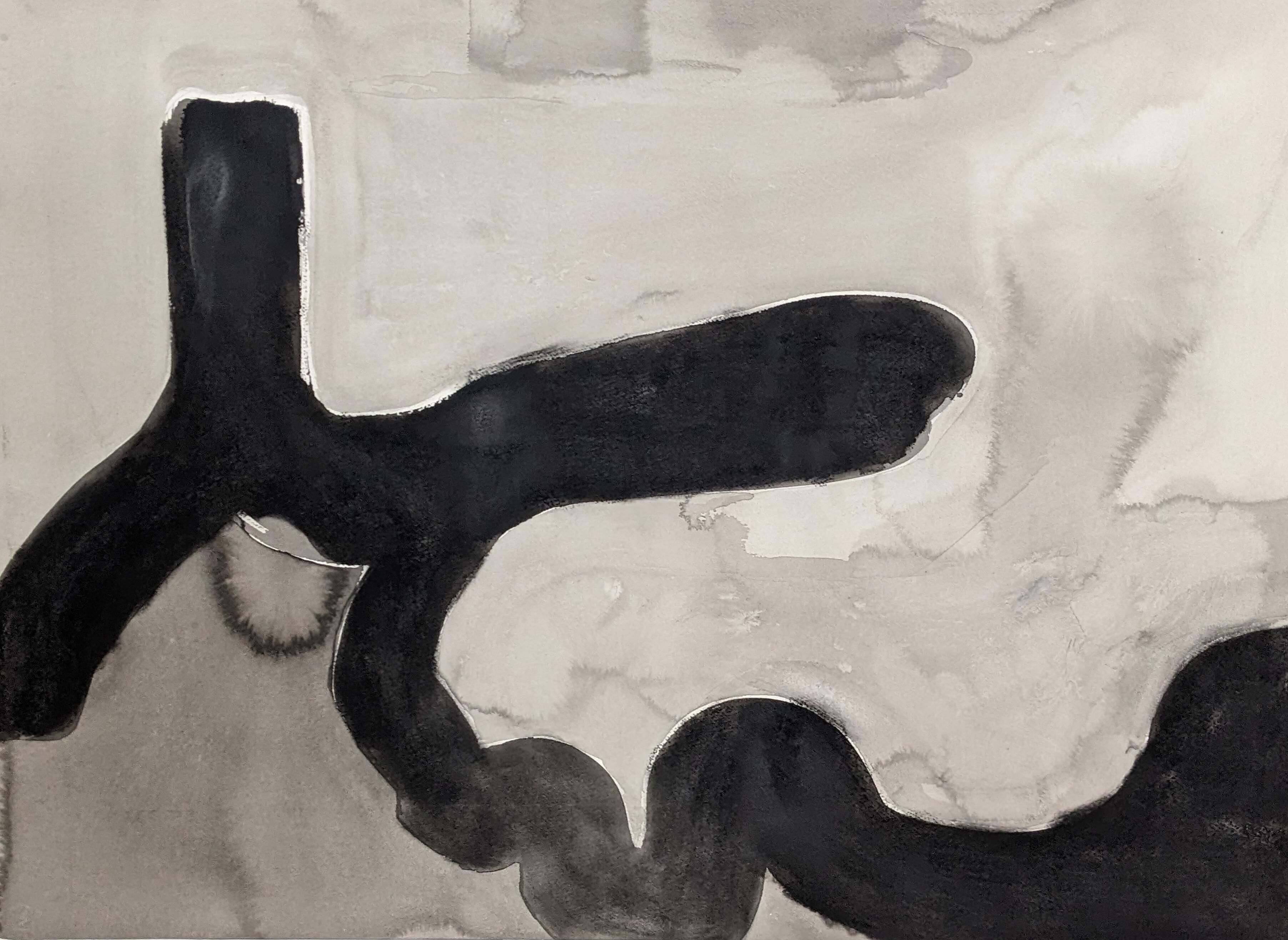 Drawing an ink landscape 1