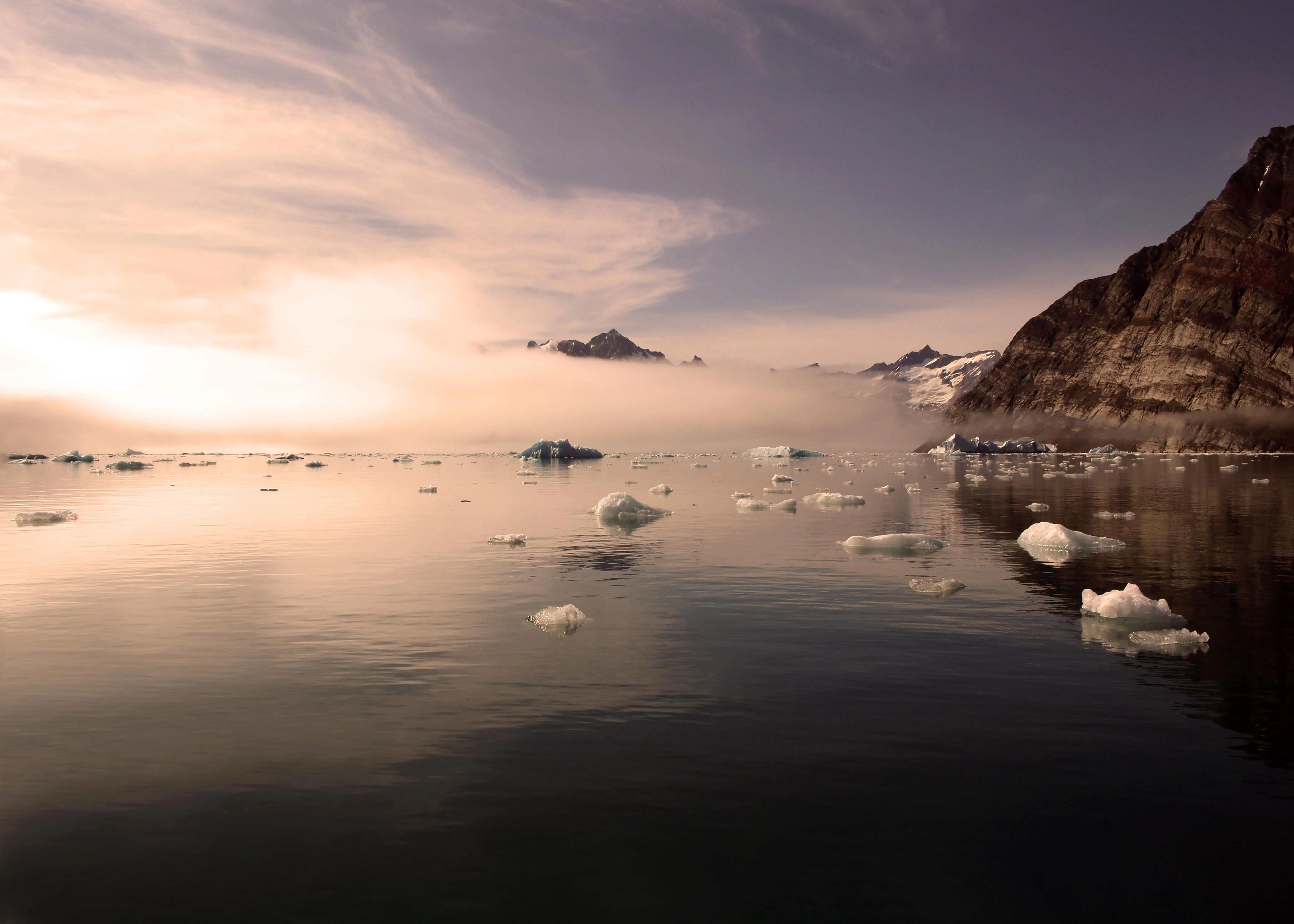 Greenland Series  fjord when greenland starts to turn orange