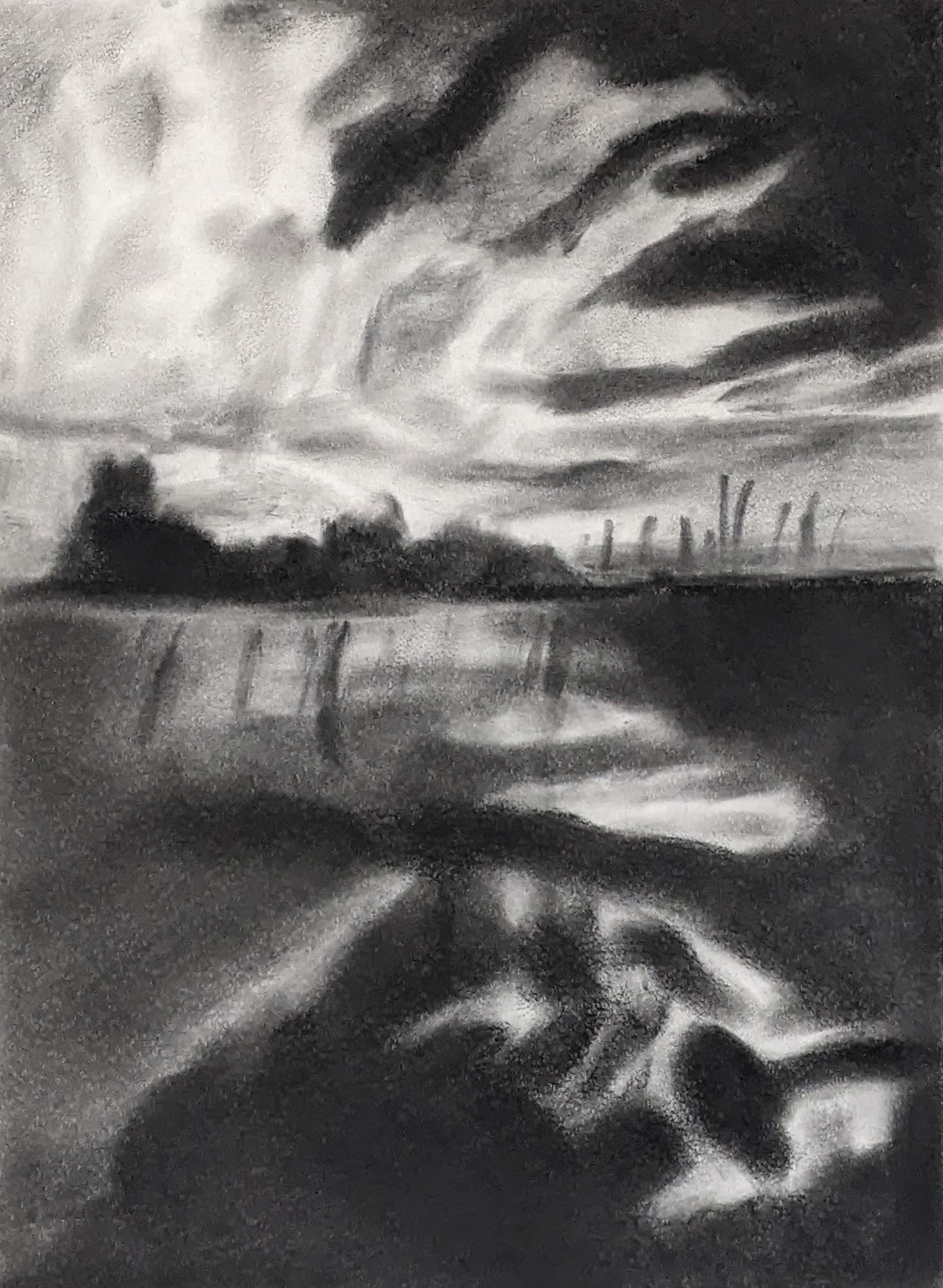 Drawing softly around Ash Island No 2
