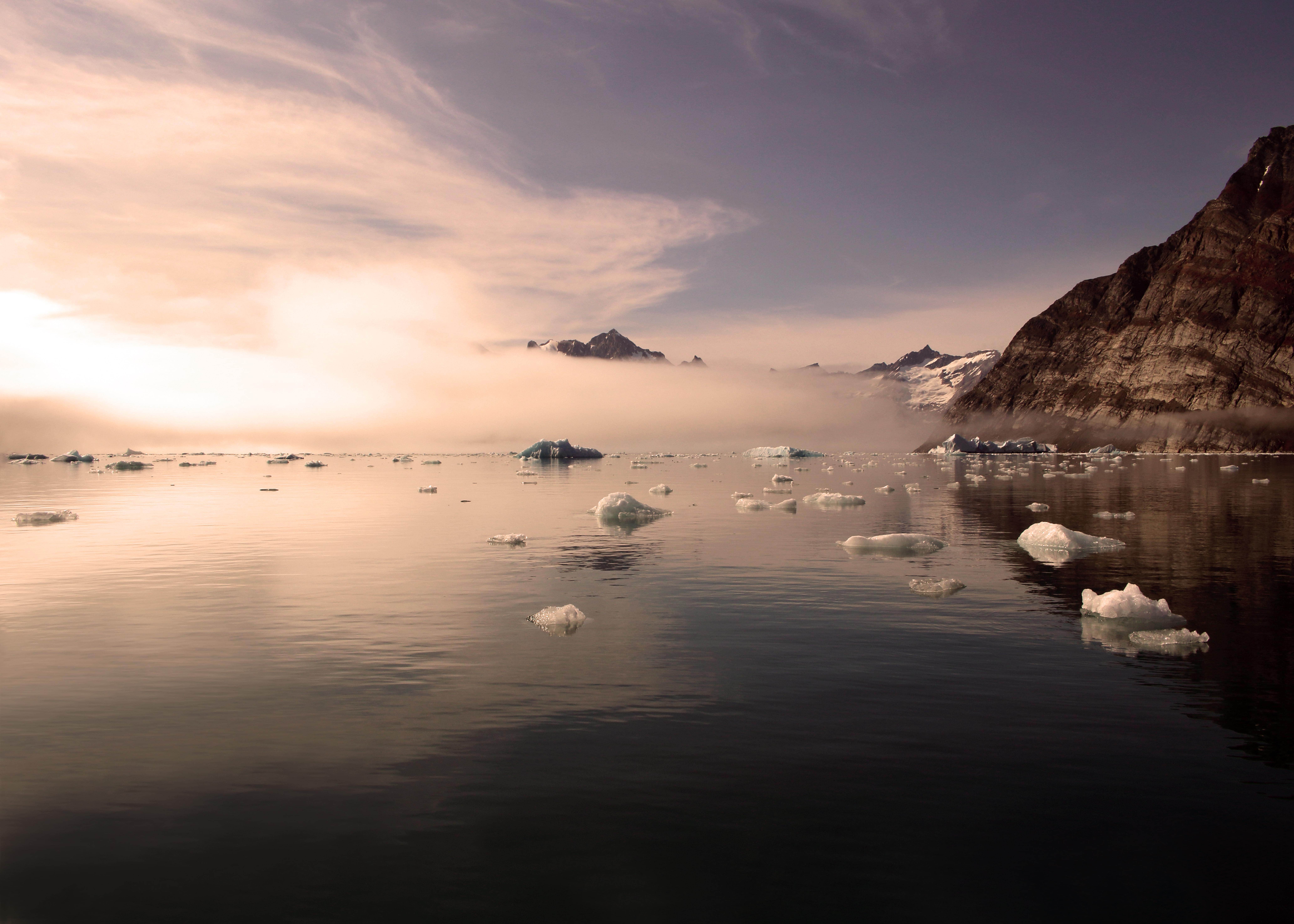 Greenland Series  fjord when greenland starts to turn orange
