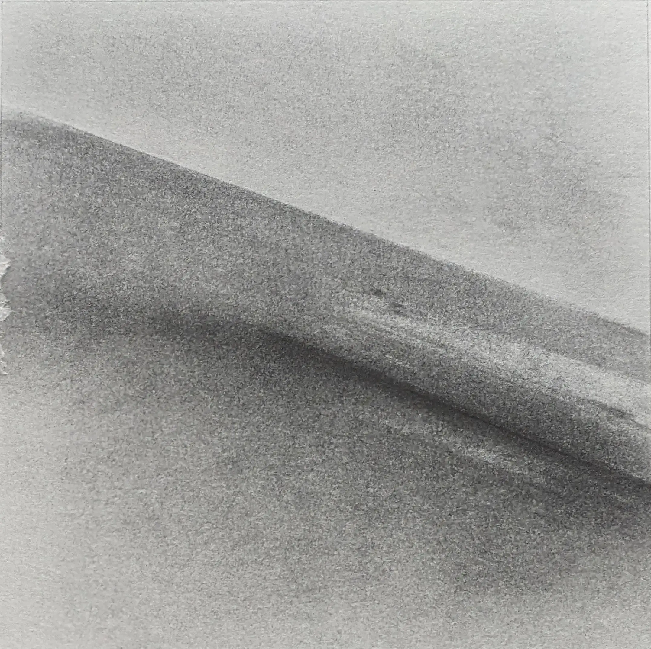 Small graphite drawing with torn edge